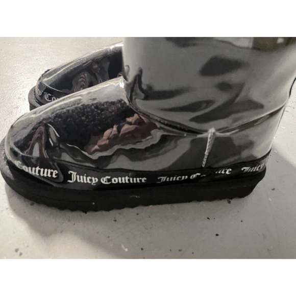 Juicy Couture Klash Black Boots Size 6 Bootie Boots NWT Flat Black Boots - Picture 3 of 8